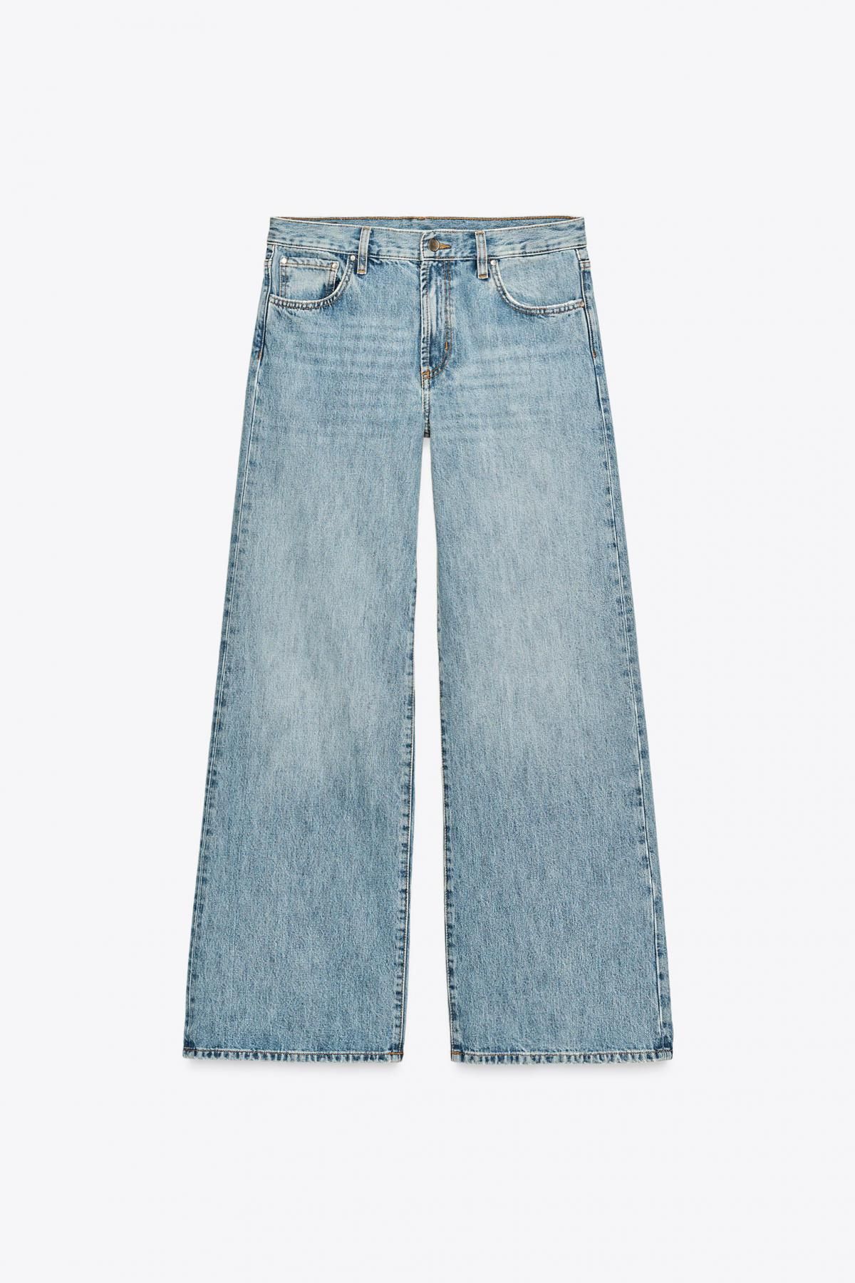 자라 트렌디 데님 와이드핏 로우라이즈 진 9632/251 LIGHT BLUE - 메인 이미지