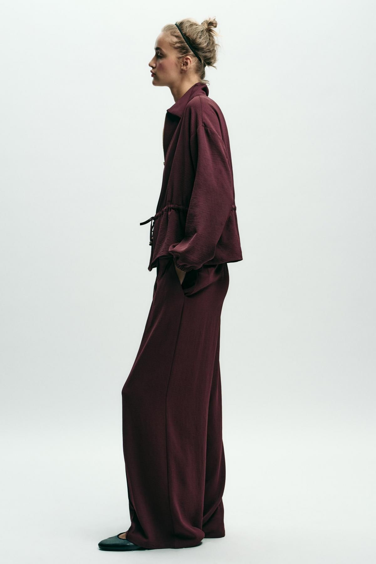 자라 테크니컬 스트링 사파리 재킷 3564/151 BURGUNDY - 상세 이미지 4