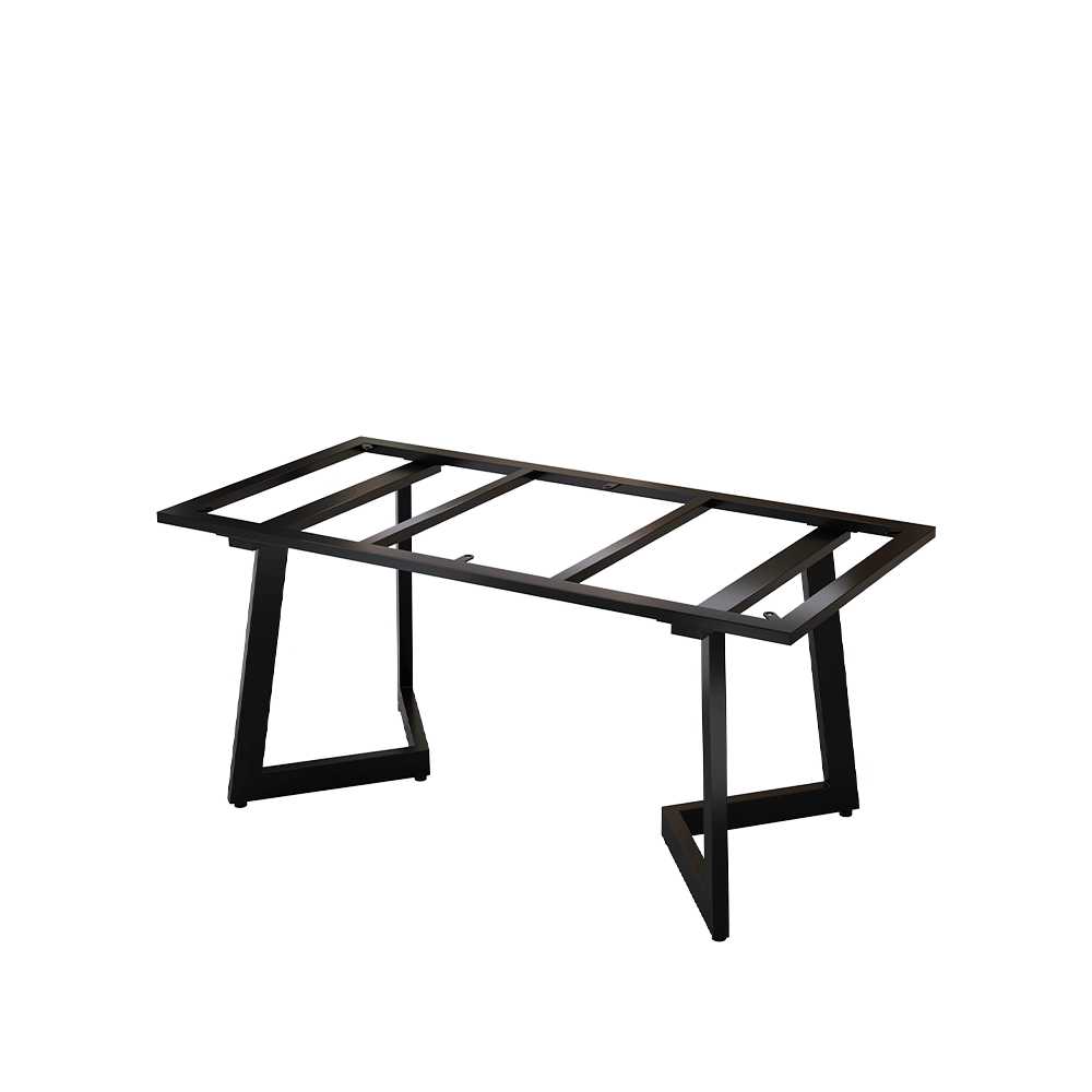 테이블 프레임 식탁 다리용 철제 인테리어 하부 구조 160x70 cm 블랙 - 상세 이미지 2