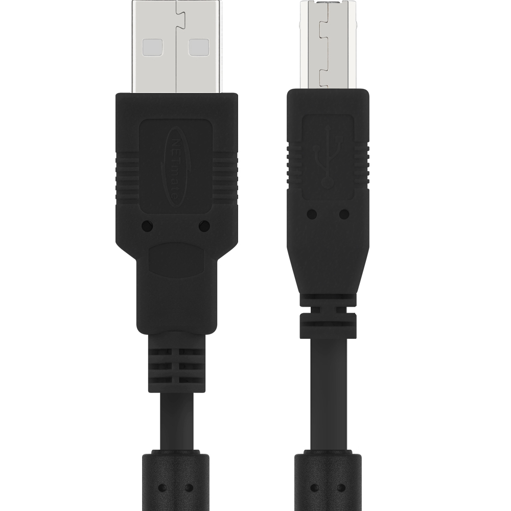 강원전자 넷메이트 USB2.0 A-B 케이블 1.8m (블랙/노이즈필터) NMC-UB218C - 상세 이미지 3