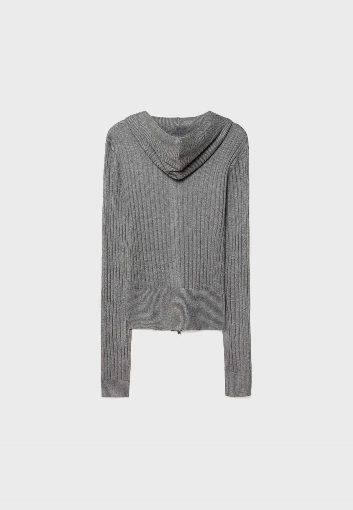 스트라디바리우스 테크니컬 후드 집업 니트 가디건 5056/730 DARK GREY - 상세 이미지 2