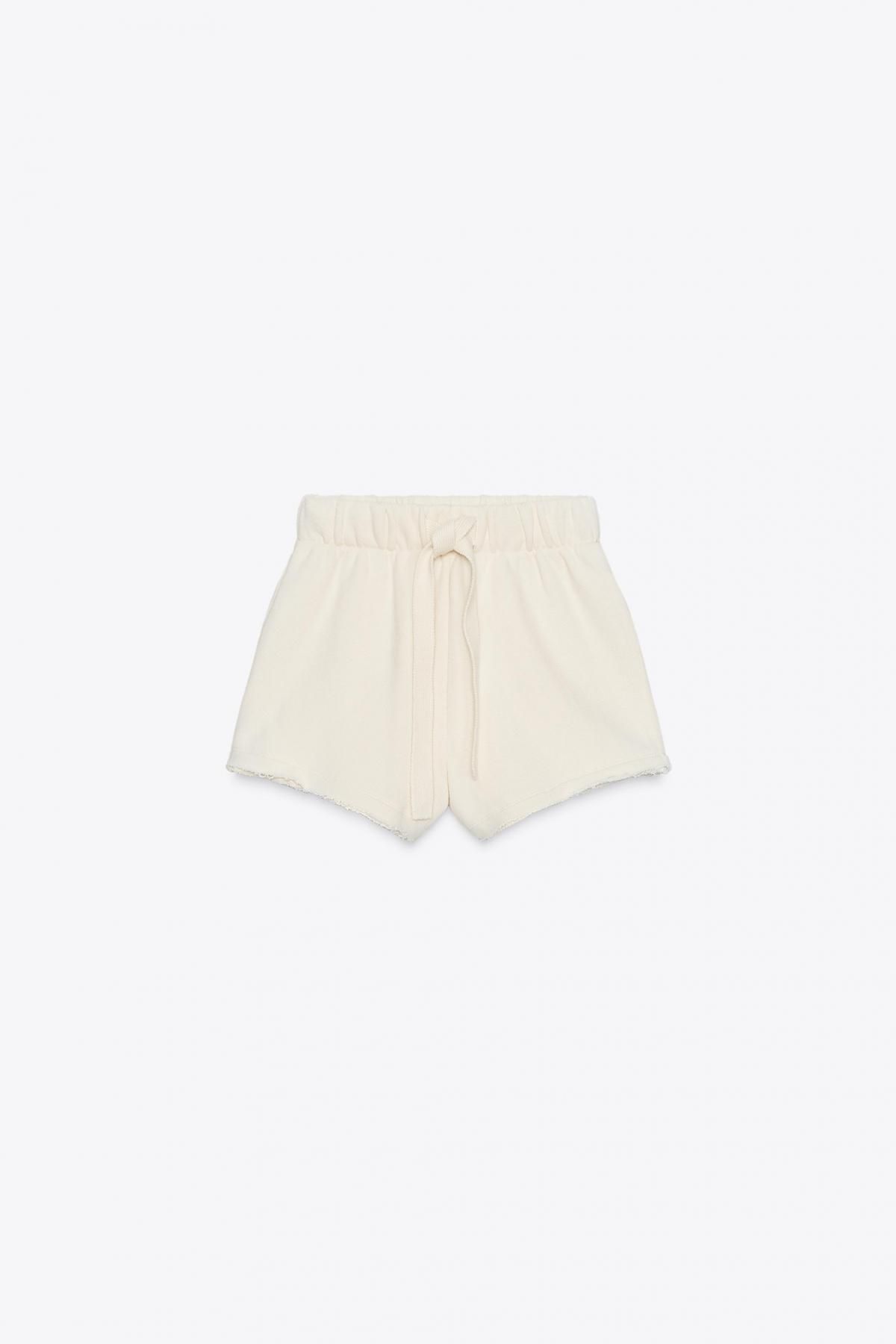 자라 드로스트링 밴딩 러스틱 숏팬츠 4174/644 ECRU - 메인 이미지