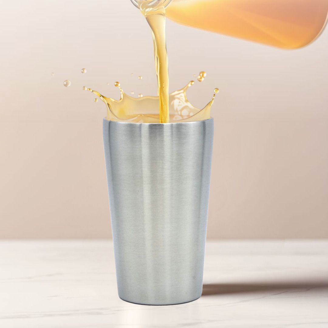 스텐이중컵 진공 스테인레스 컵 보냉 맥주 이중 업소용 350ml, 1개 - 상세 이미지 2