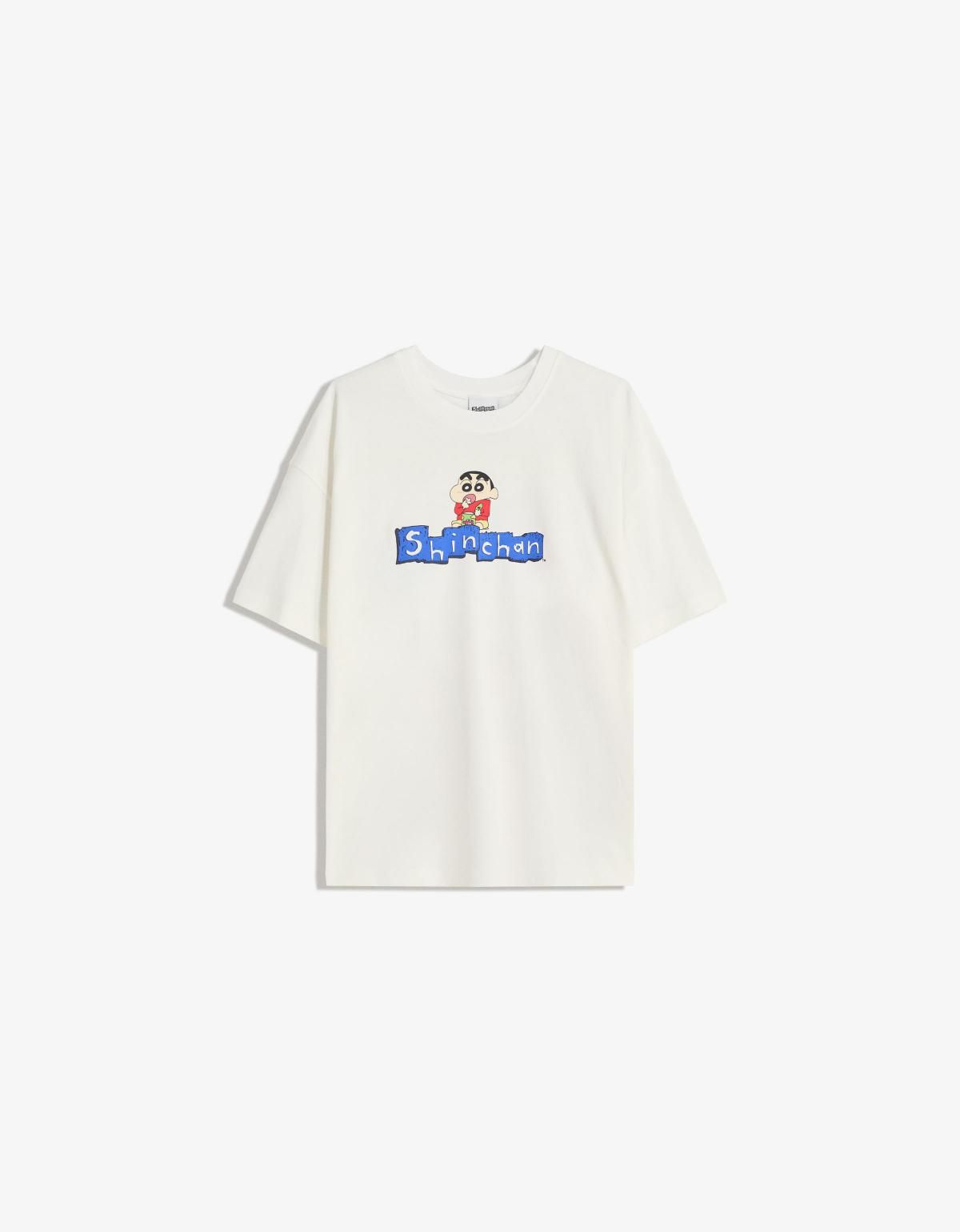 버쉬카 오버사이즈 신짱 그래픽 반팔 티셔츠 7612/071 OFF WHITE - 상세 이미지 3