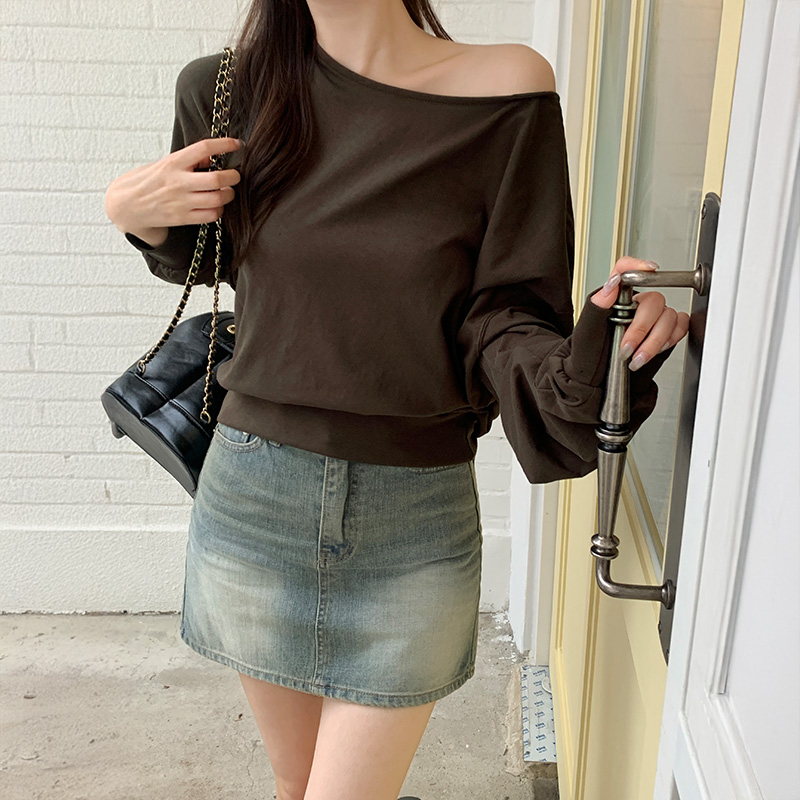 르셀 H라인 워싱 데님 미니 스커트 sk7418 - 상세 이미지 2