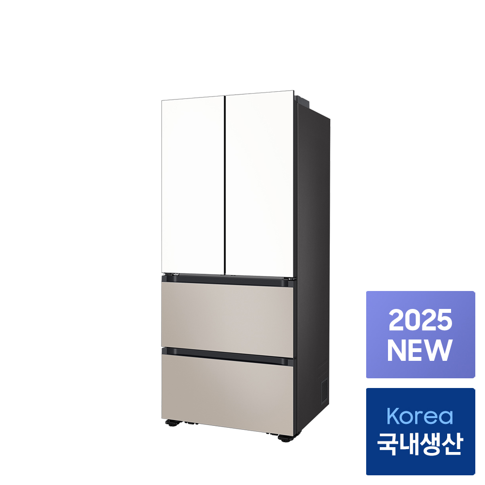 2025 NEW 삼성전자 비스포크 AI 4도어 김치냉장고 키친핏 Max 420L RK70F42M2ZG 화이트/베이지 - 상세 이미지 3