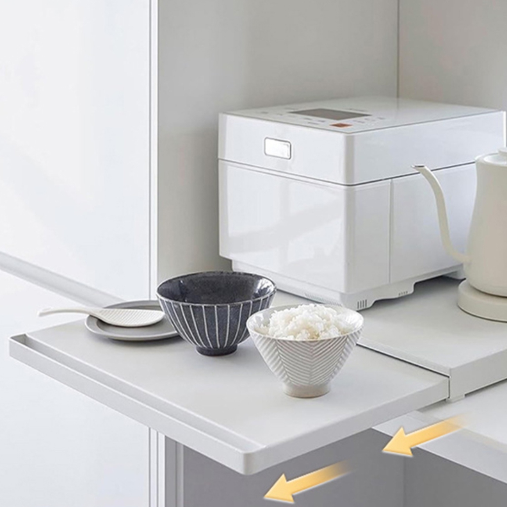 밥통거치대선반 밥솥레일 슬라이딩선반 확장 렌지대