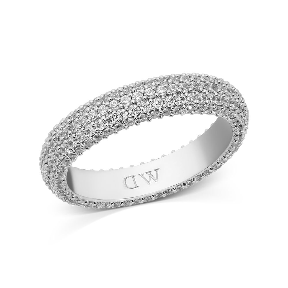다니엘 웰링턴 PAVE RING 5MM 크리스탈 큐빅 파베 포인트 레이어드 여성 패션반지 - 상세 이미지 2
