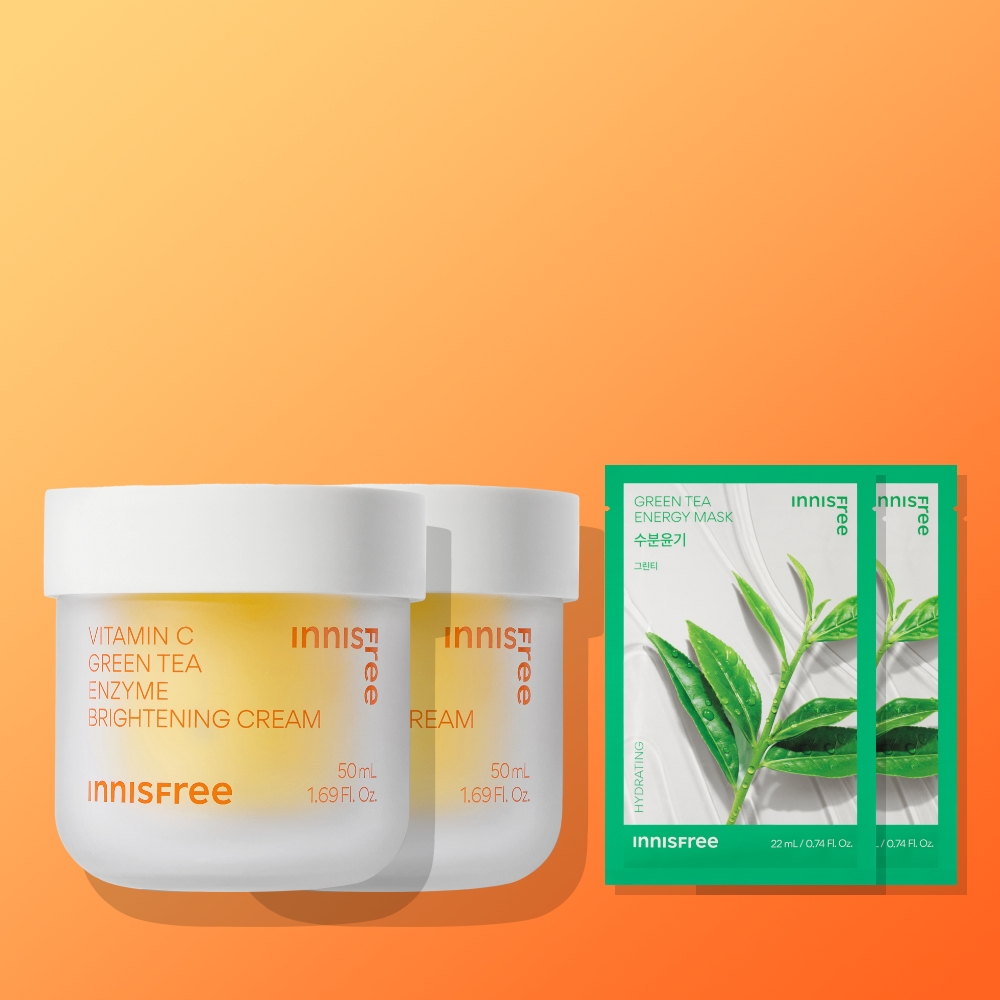 [더블구성/미백크림] 이니스프리 비타민C 캡슐 수분크림 / 저자극 톤업 잡티 50ml, 2개