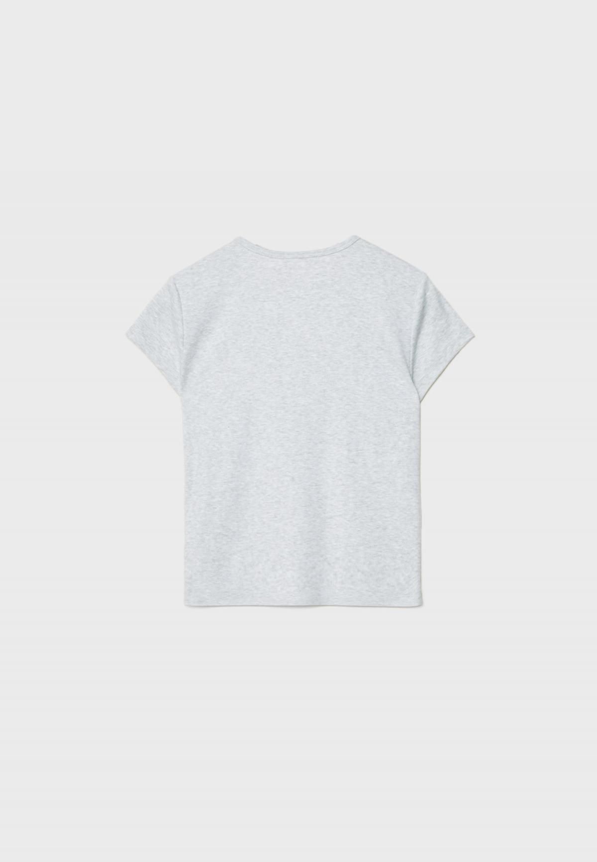 스트라디바리우스 레오파드 스타 프린트 라운드넥 반팔 티셔츠 8096/500 GREY MELANGE - 상세 이미지 3