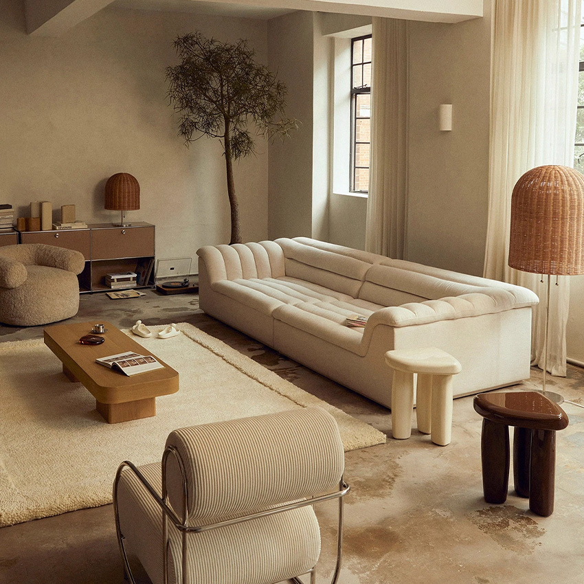 루브르 블랑 패브릭 거실 모듈 소파 Luvre Blanc Sofa 이미지 6