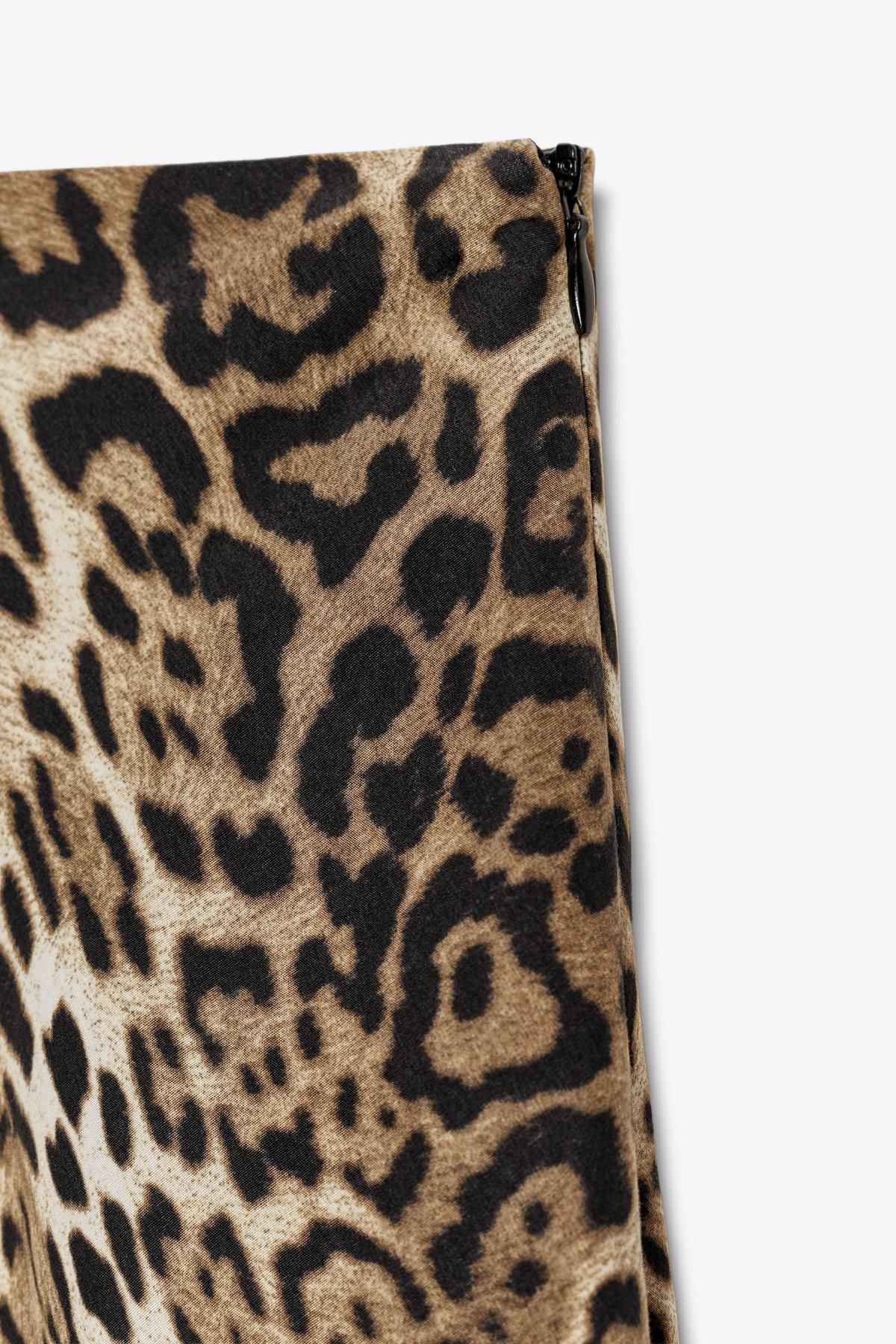 자라 비스코스 라이오셀 레오파드 롱 스커트 2548/042 LEOPARD 이미지 8