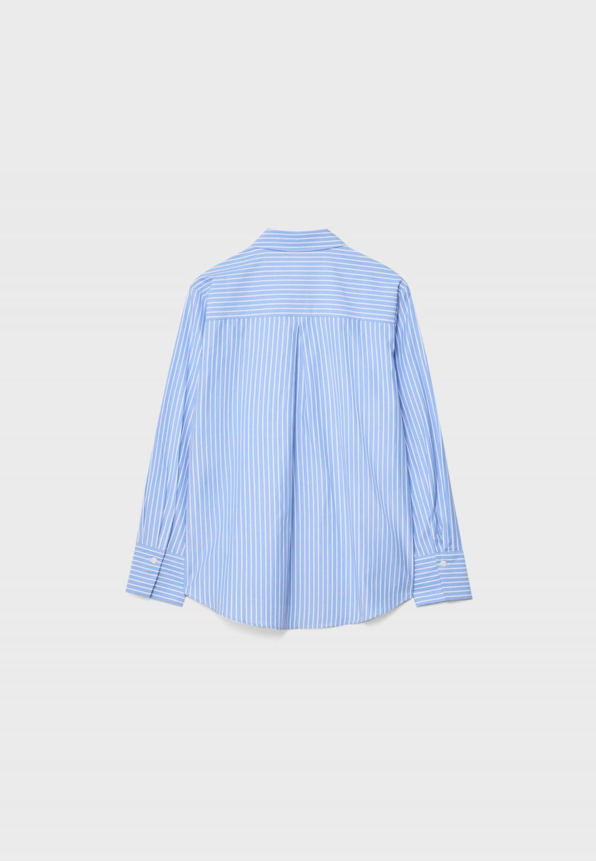 스트라디바리우스 스트라이프 오버핏 포플린 긴팔 셔츠 6010/635 DENIM BLUE - 상세 이미지 2