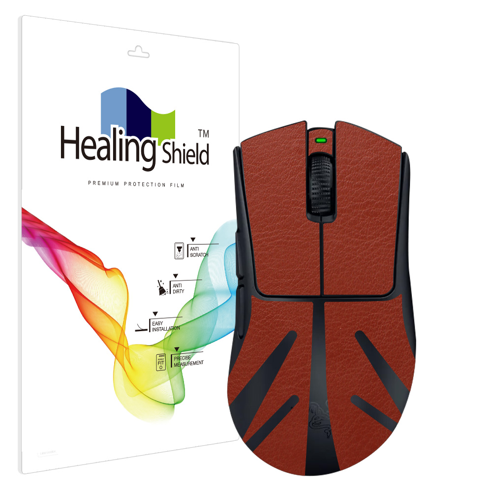 레이저 데스에더 V4 프로 무선 마우스 레더 브라운 외부보호필름 세트