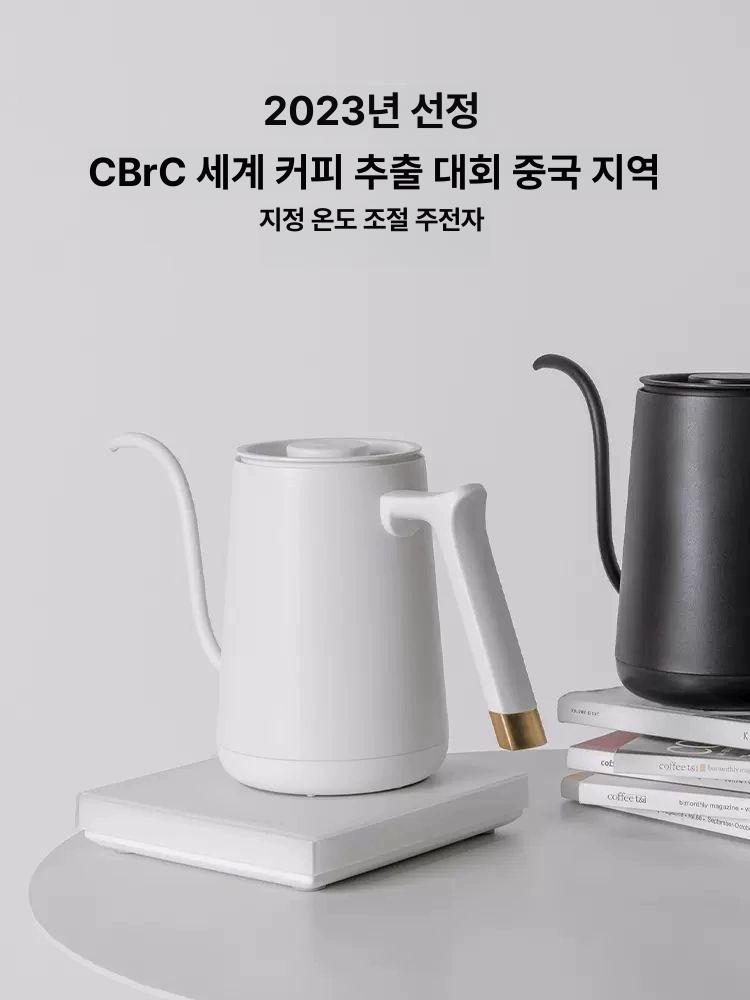 타임모어 스마트피쉬 핸드드립 전기포트 드립커피 주전자 일반형 블랙 블랙 600ML - 상세 이미지 3