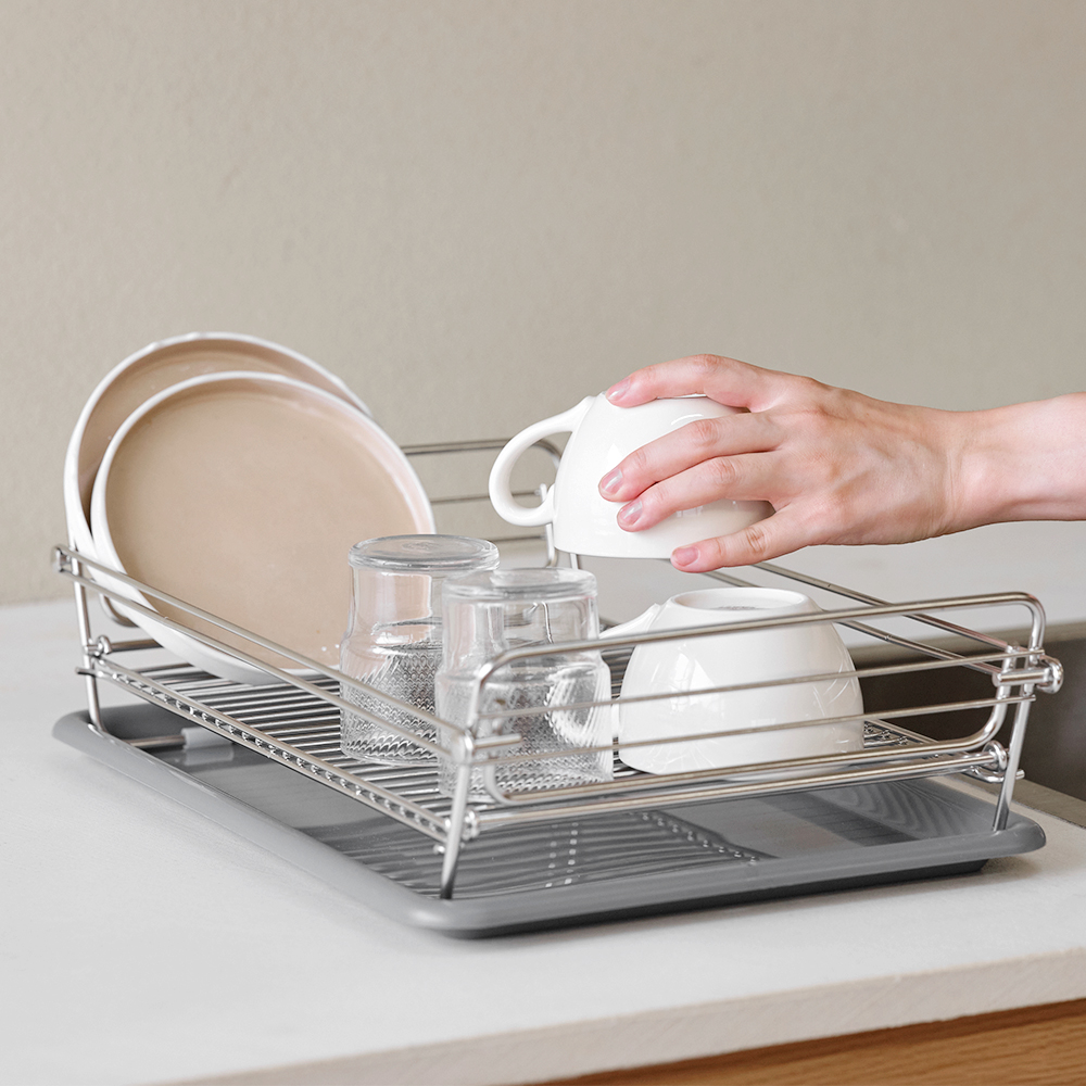 무디타 304 스텐 접이식 폴딩 스탠드업 식기건조대 (물받이 포함)