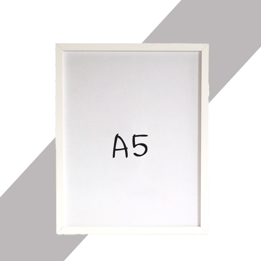 15mm 원목액자 웨딩액자 우드 아크릴 프레임 스튜디오 틀 제작 A5 148x210mm, 화이트 - 메인 이미지