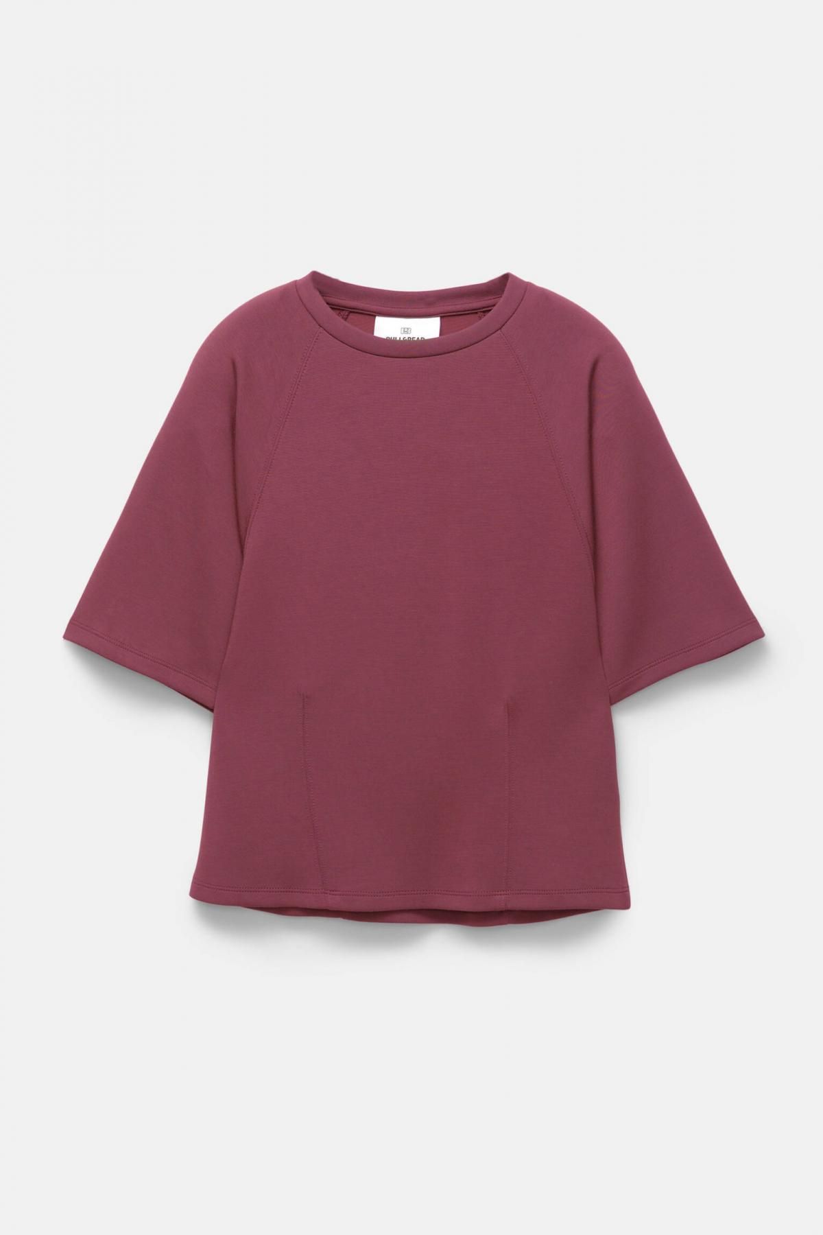 풀앤베어 데일리 라운드넥 반팔 맨투맨 7150/362 AUBERGINE - 상품 이미지
