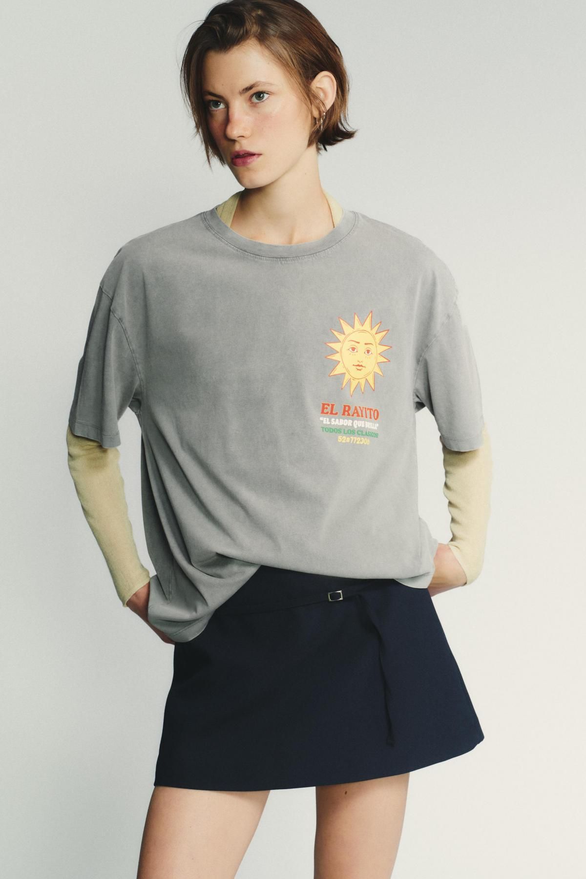 자라 미드웨이스트 벨트 테크니컬 스커트 팬츠 4661/530 NAVY BLUE - 상세 이미지 3