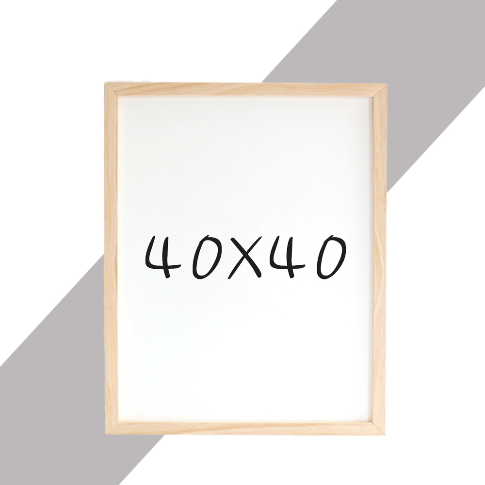 15mm 원목액자 웨딩액자 우드 아크릴 프레임 스튜디오 틀 40x40 400x400mm, 내츄럴 - 메인 이미지