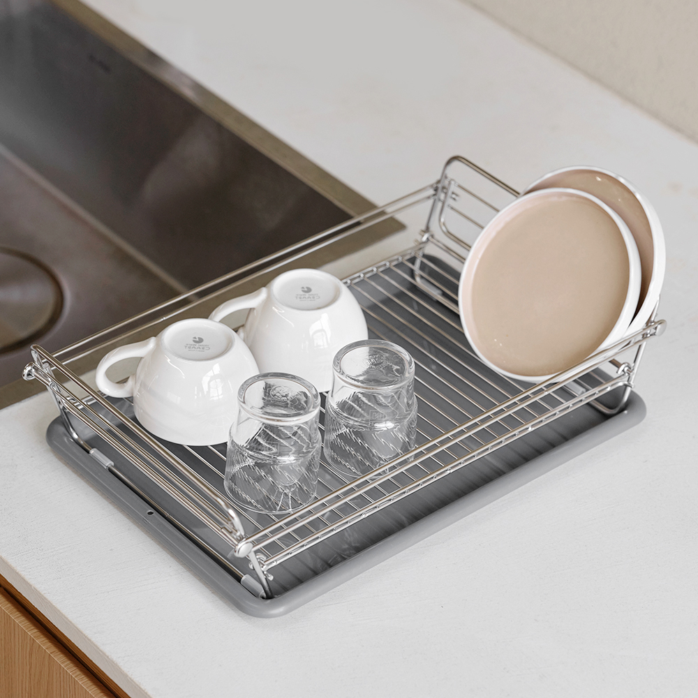 무디타 304 스텐 접이식 폴딩 스탠드업 식기건조대 (물받이 포함)