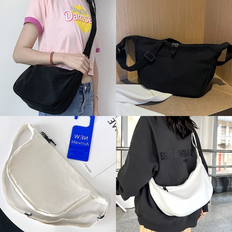 여성 반달 크로스백 호보백 백 유럽여행 가벼운 슬링백