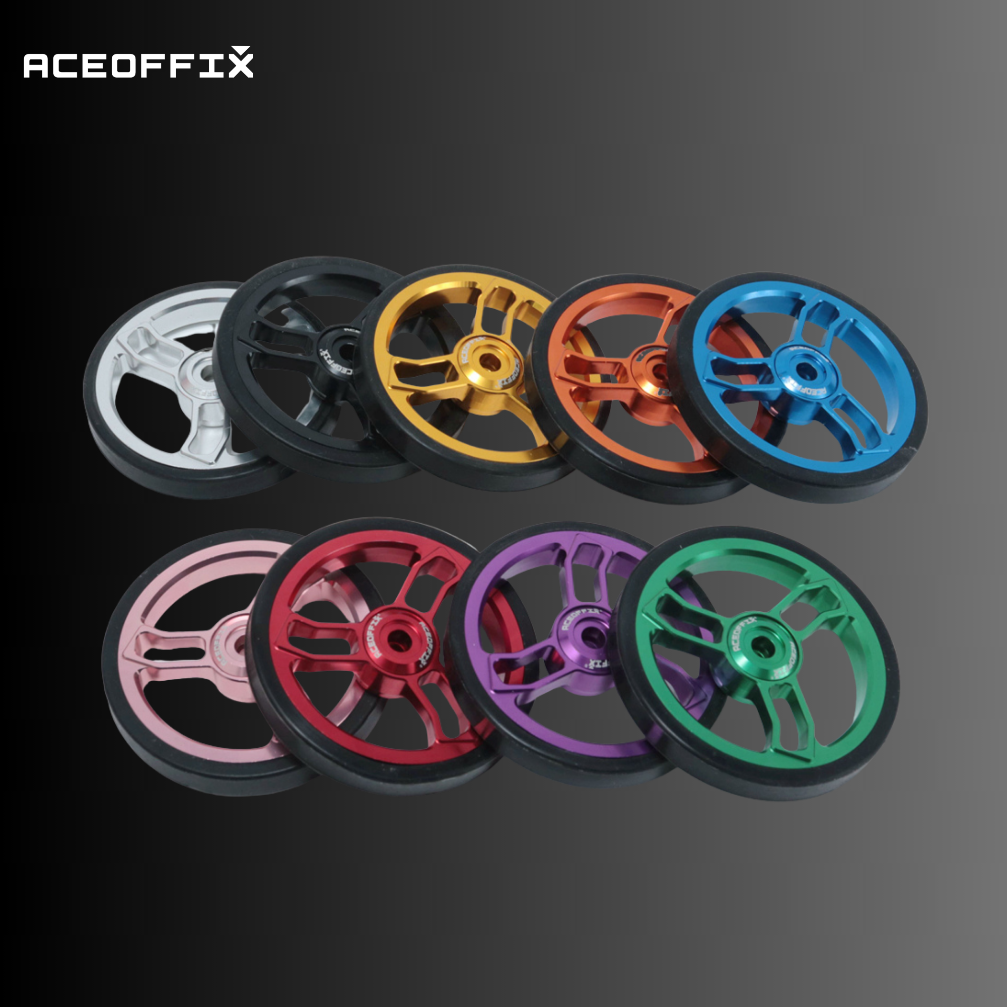 에이스오픽스 브롬톤 70mm 이지휠 트라이폴드 CNC 풍차 알루미늄 경량 - 상품 이미지