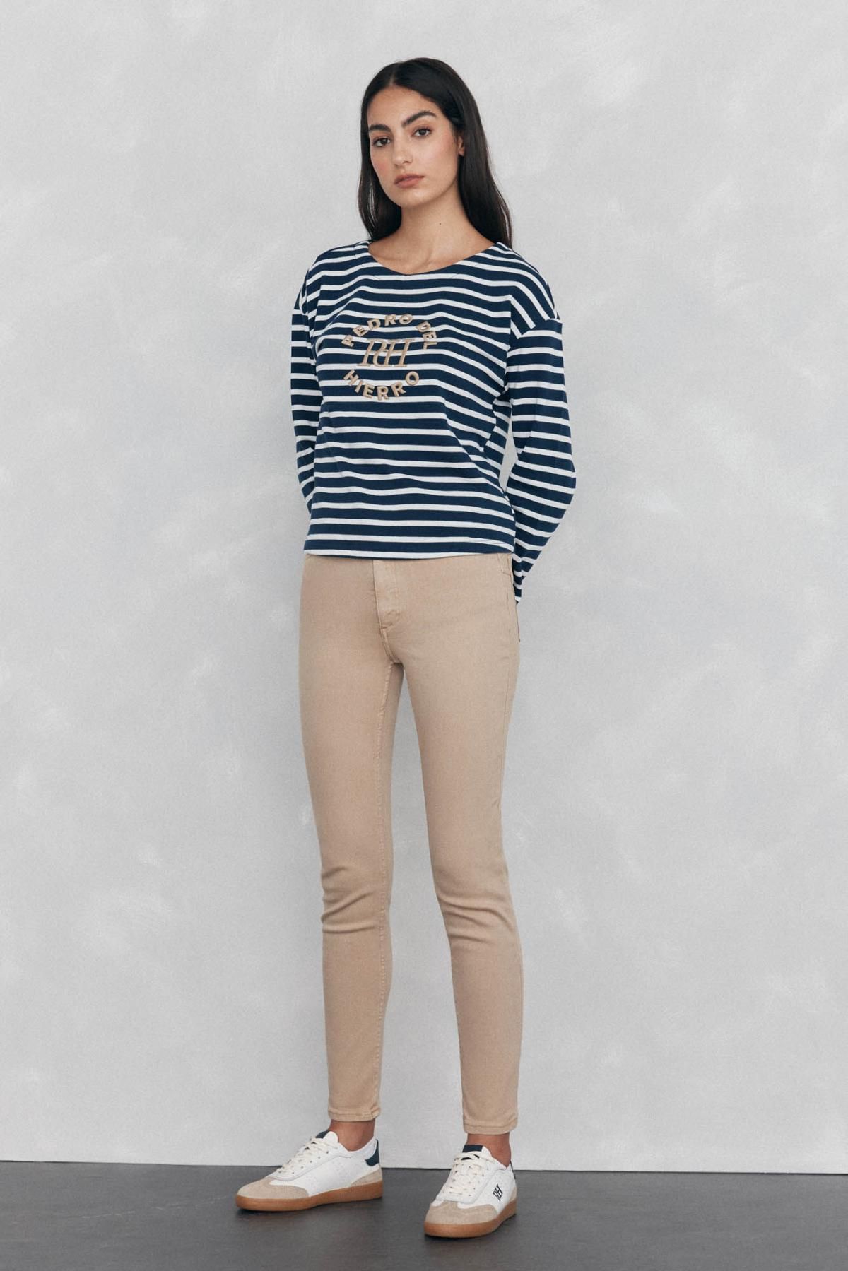 페드로 델 이에로 베이지 테크니컬 푸시업 스키니핏 팬츠 7602514 BEIGE - 상세 이미지 4