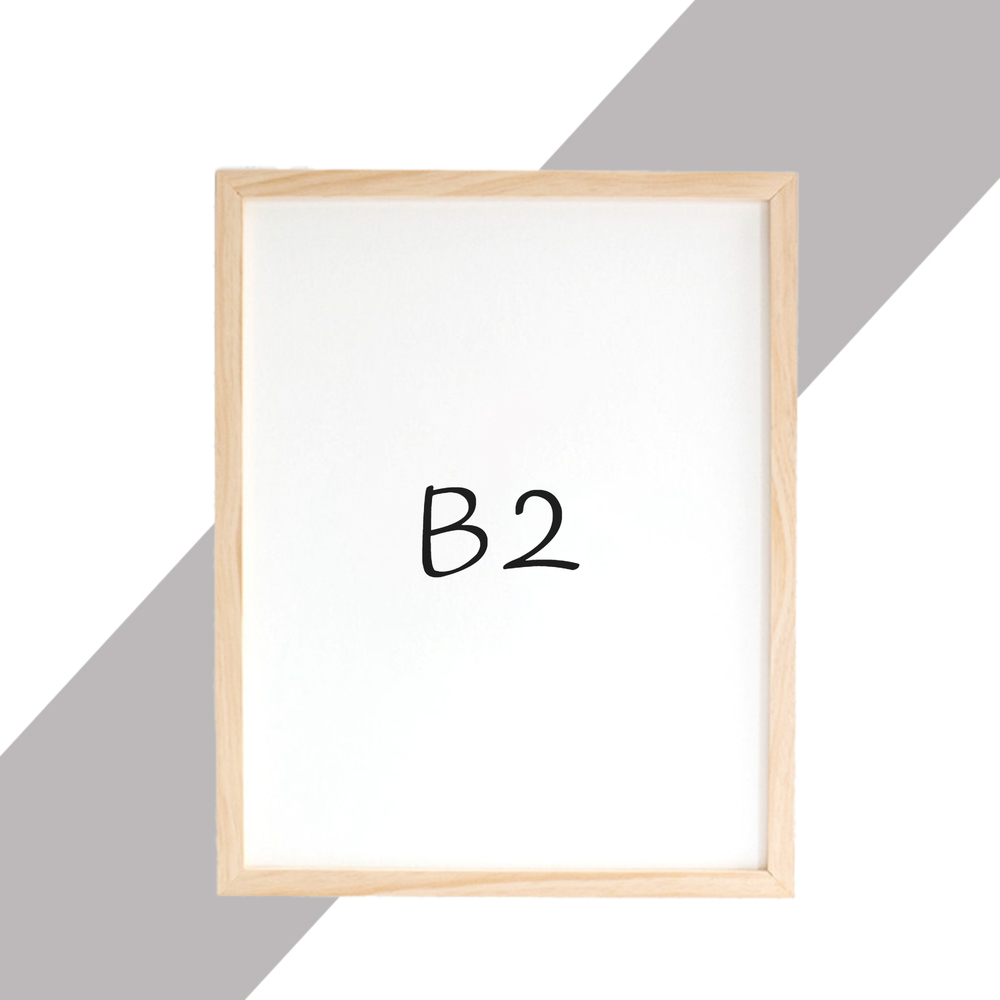 15mm 원목액자 웨딩액자 우드 아크릴 프레임 스튜디오 틀 제작 B2 515x728mm, 내츄럴 - 메인 이미지