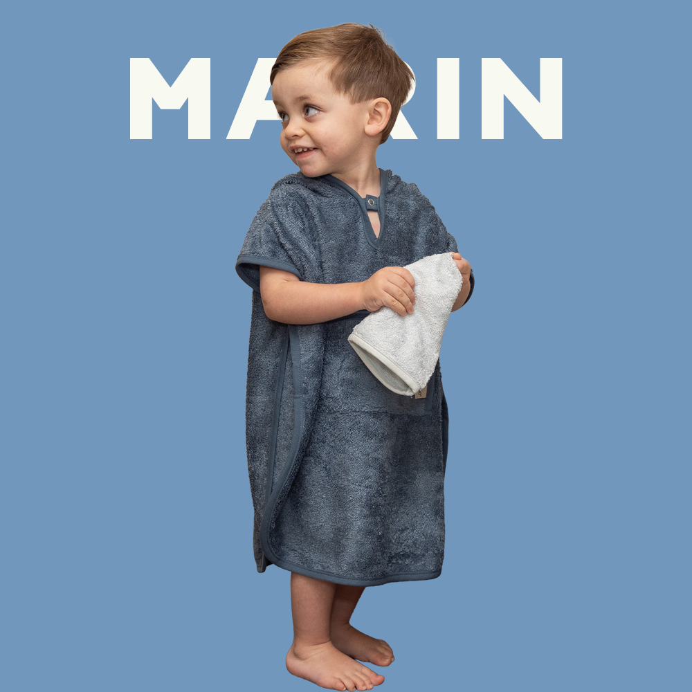 [팀부] 벨기에 명품 유아목욕가운 판초 4-6세 마린, Free