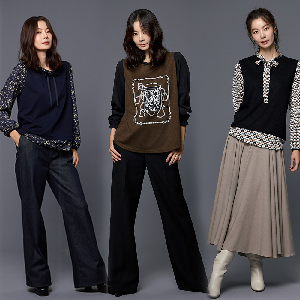 메시제이 어텀 로맨틱 블라우스 3종 리본 플라워 프릴 빅사이즈 30대 40대 여성 결혼식하객룩 오피스룩 - 상세 이미지 2