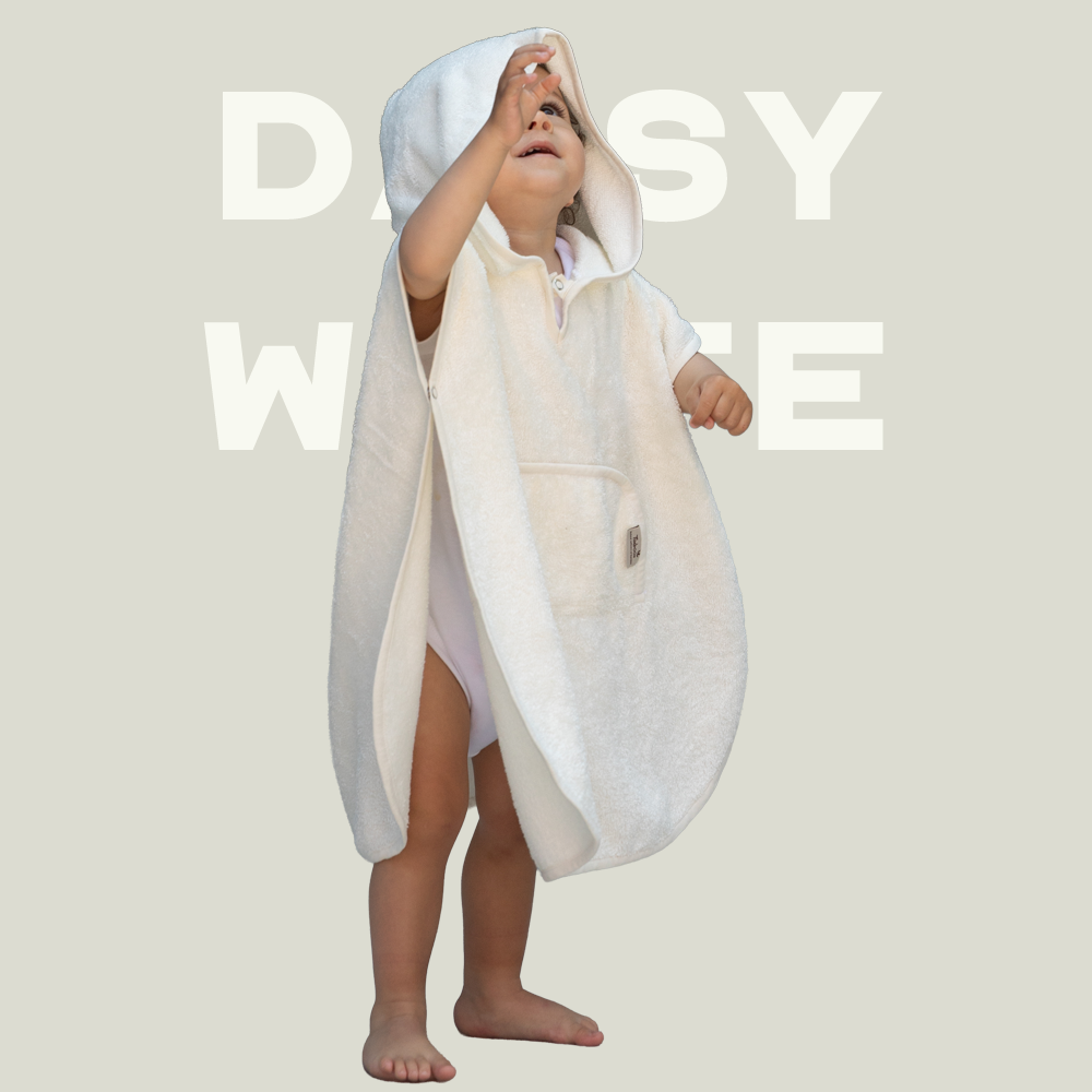[팀부] 벨기에 명품 유아목욕가운 판초 4-6세 데이지화이트, Free
