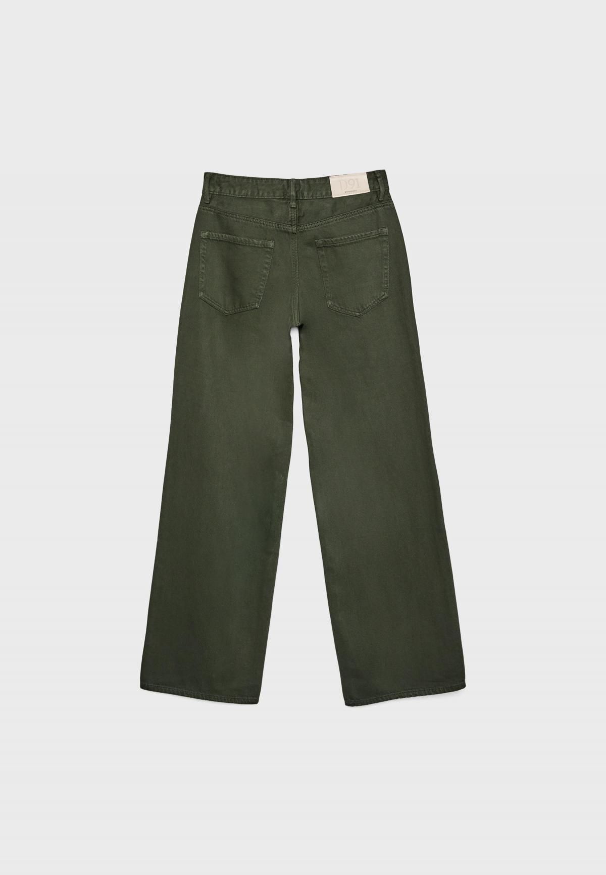 스트라디바리우스 와이드핏 로우라이즈 데님 청바지 1441/899 KHAKI - 상세 이미지 3