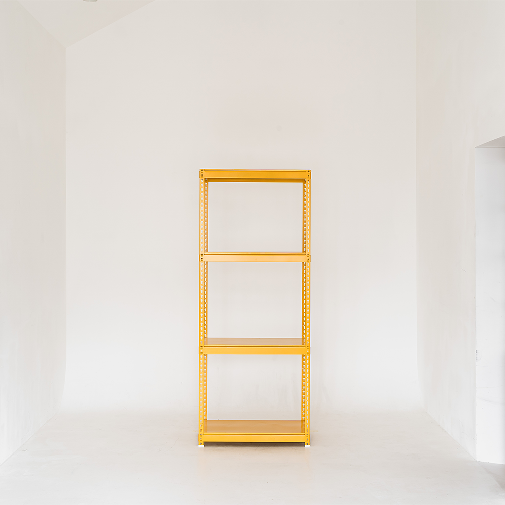 폴던스랙 올스틸 홈 카페 거실 수납 선반 인테리어 선반장 1000x400x1500mm, 4단, 옐로우 - 상품 이미지