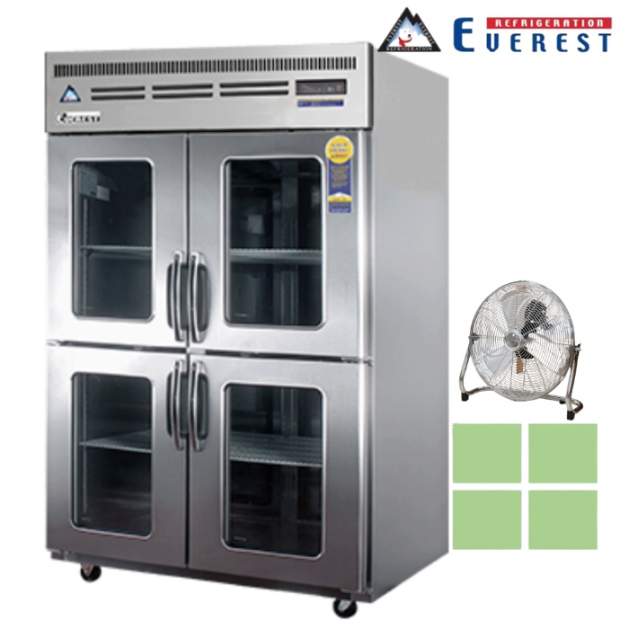 업소용 대용량냉장고 1251L 대형조리실 유리도어 4구냉장고