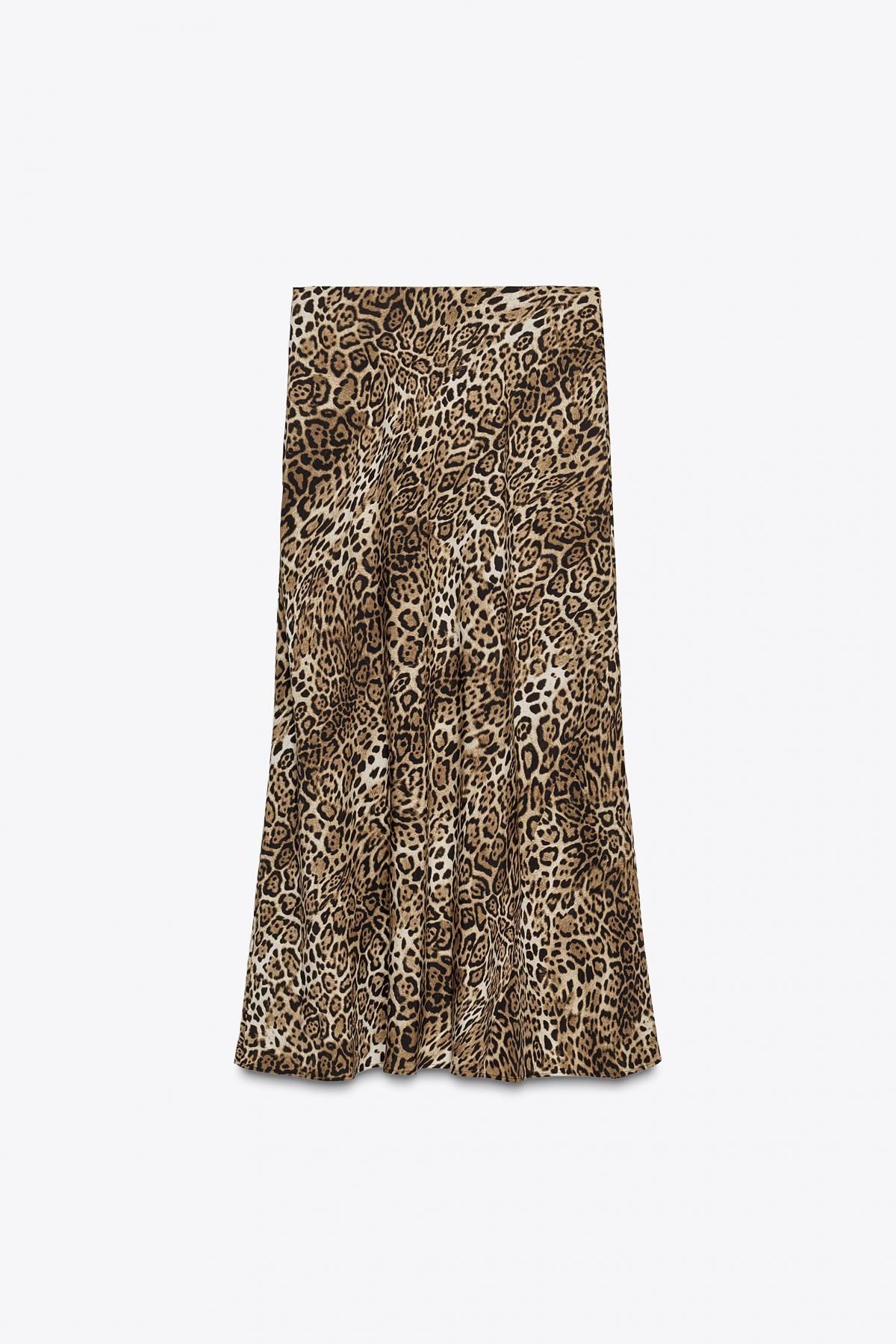 자라 비스코스 라이오셀 레오파드 롱 스커트 2548/042 LEOPARD 이미지 7