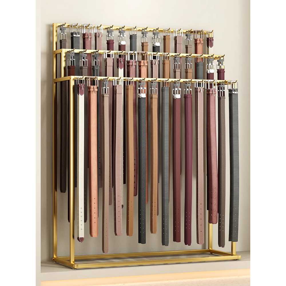 벨트 행거 디스플레이 스탠드 매장 진열용 거치대 60x40x150cm 블랙 21후크 - 상세 이미지 2