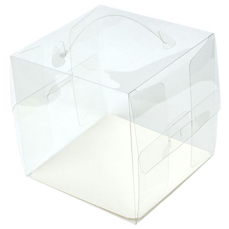 투명케이크상자 케이크상자 케익상자 롤케이크 컵케이크 답례품 13x13x11cm 바닥 받침 포함 50세트 - 상세 이미지 5
