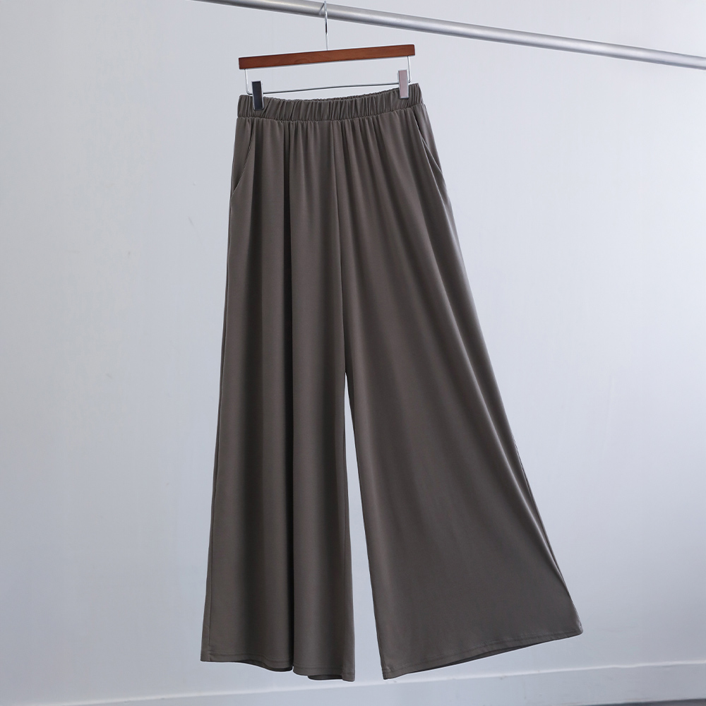 포킹 아이스 쿨링 스판 와이드 밴딩 바지 - 상품 이미지