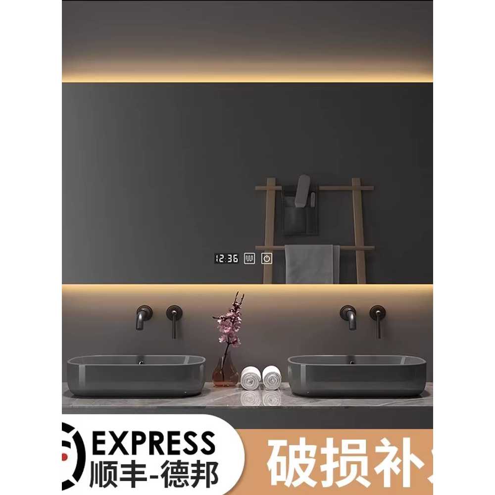 화장실 LED 거울 미러 간접조명 사각 벽걸이 부착식 백색광+실버500x700cm 이미지 6