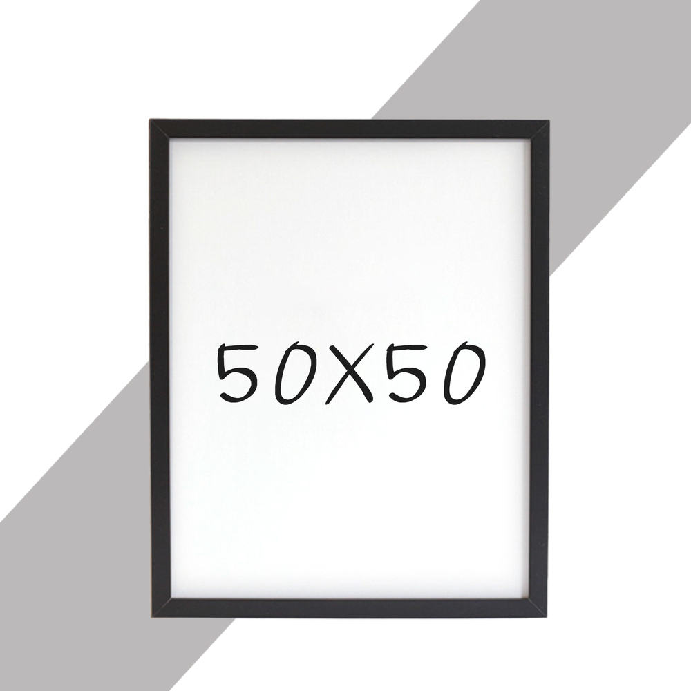 15mm 원목액자 웨딩액자 우드 아크릴 프레임 스튜디오 틀 50x50 500x500mm, 블랙 - 메인 이미지