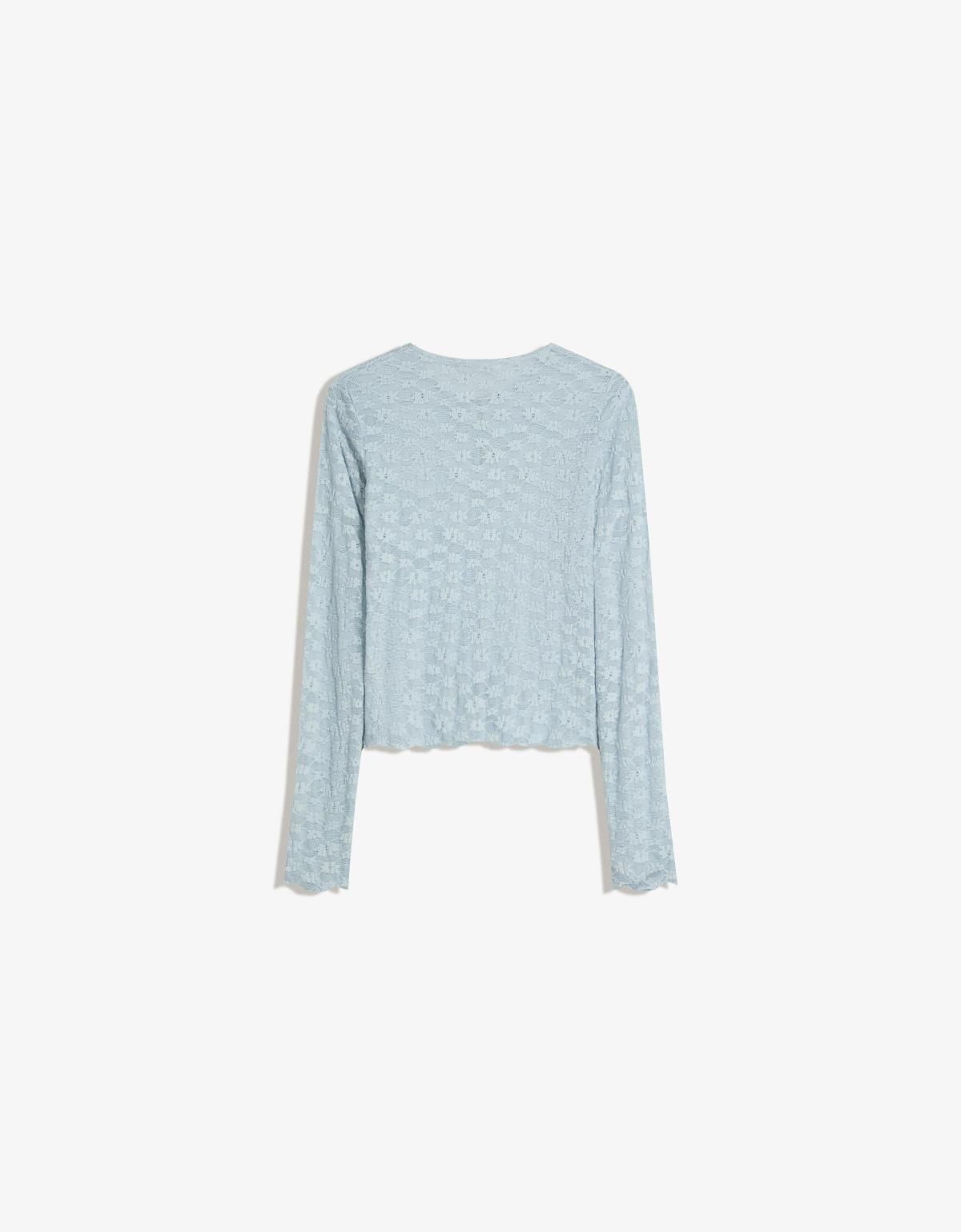 버쉬카 레이스 크롭 카디건 6978/714 LIGHT BLUE - 상세 이미지 5