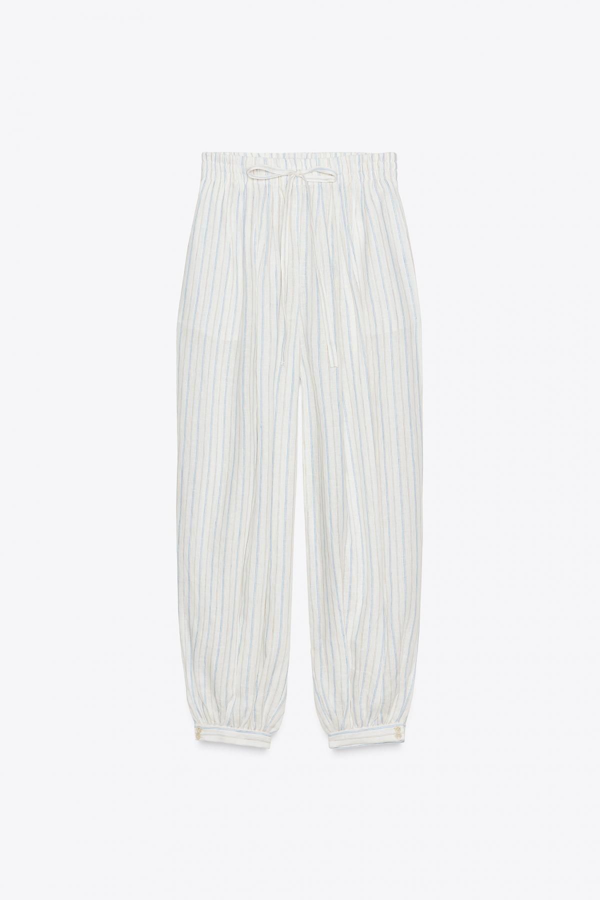 자라 린넨 스트라이프 벌룬 팬츠 3736/249 STRIPED - 상세 이미지 5