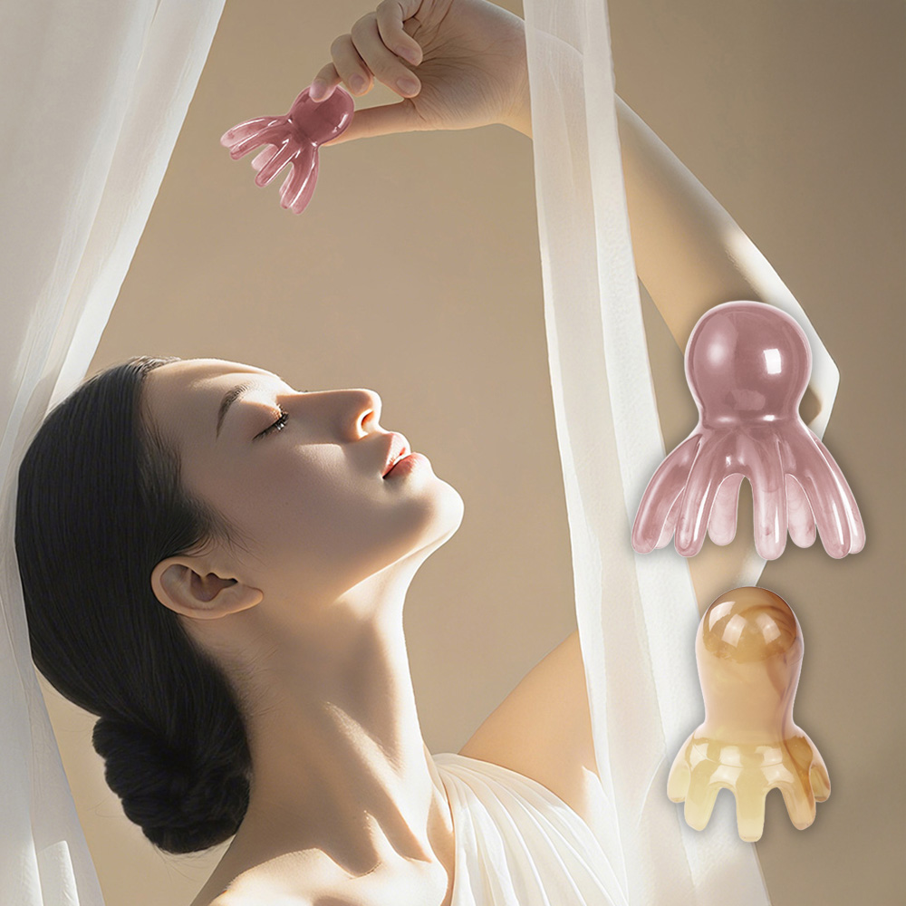 문어 두피 얼굴 괄사마사지기 이미지 8