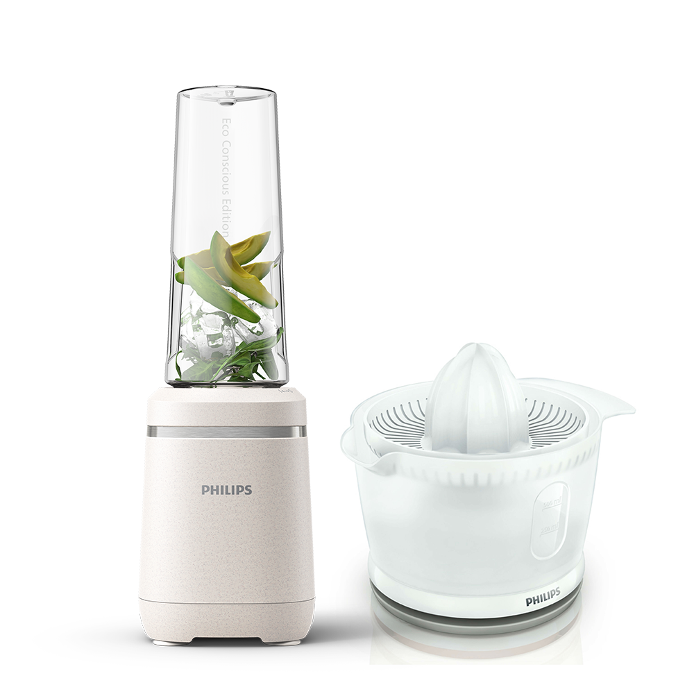 필립스 모닝 키친 세트 미니 블렌더 HR2500/00 +쥬서기