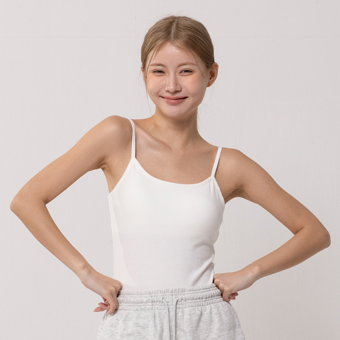 [SET]싸이클린 브라캡나시 3매세트 여성 캡내장 면나시 브라런닝 캐미솔 - 상세 이미지 5