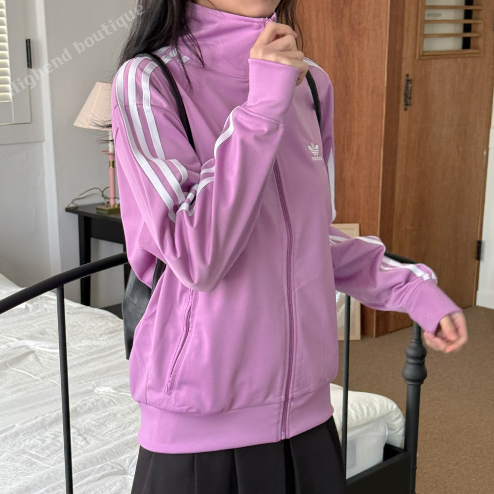 아디다스 져지 저지 트레이닝복 트레이닝 셋업 츄리닝 세트 퍼플핑크, S - 상세 이미지 4