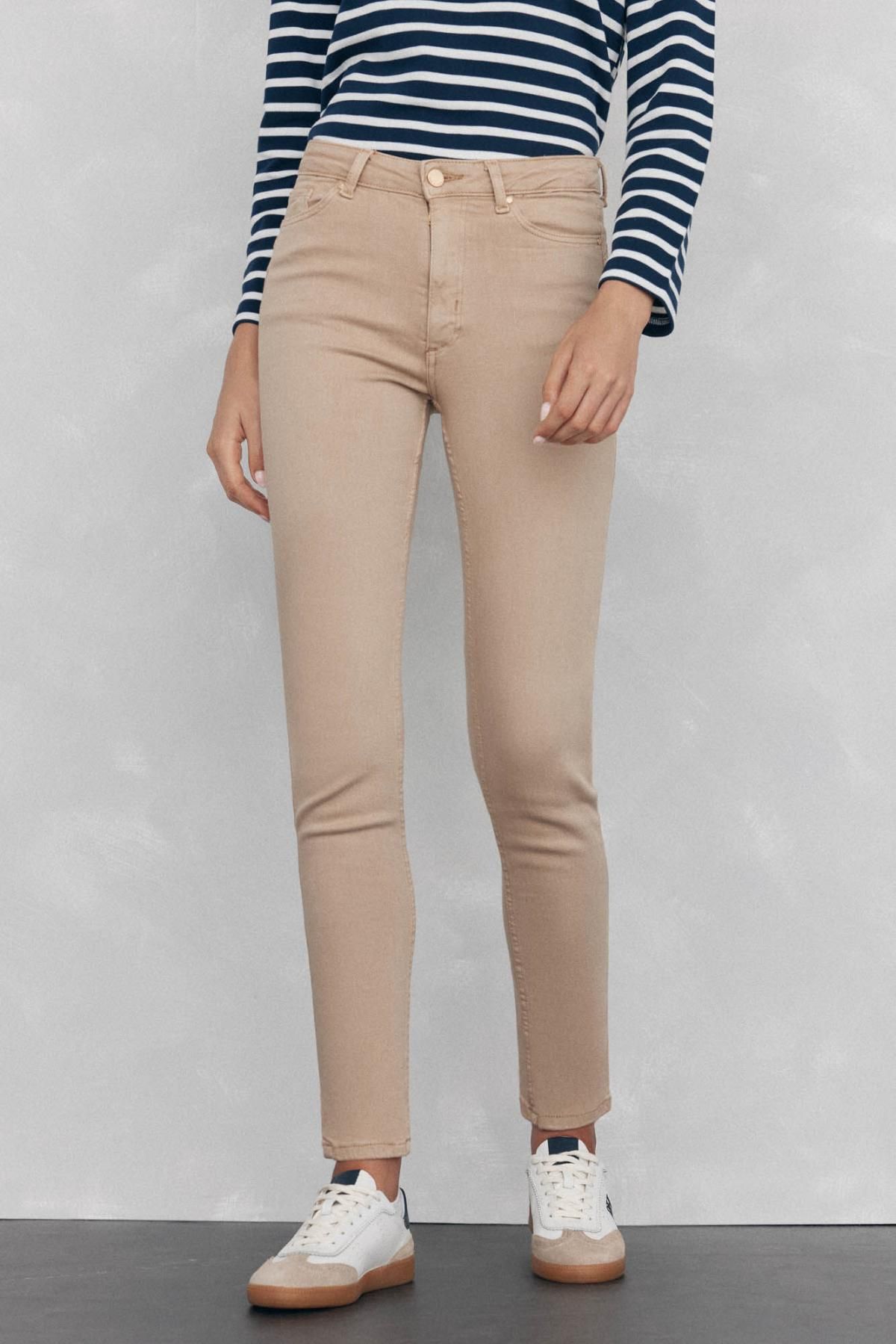 페드로 델 이에로 베이지 테크니컬 푸시업 스키니핏 팬츠 7602514 BEIGE - 메인 이미지