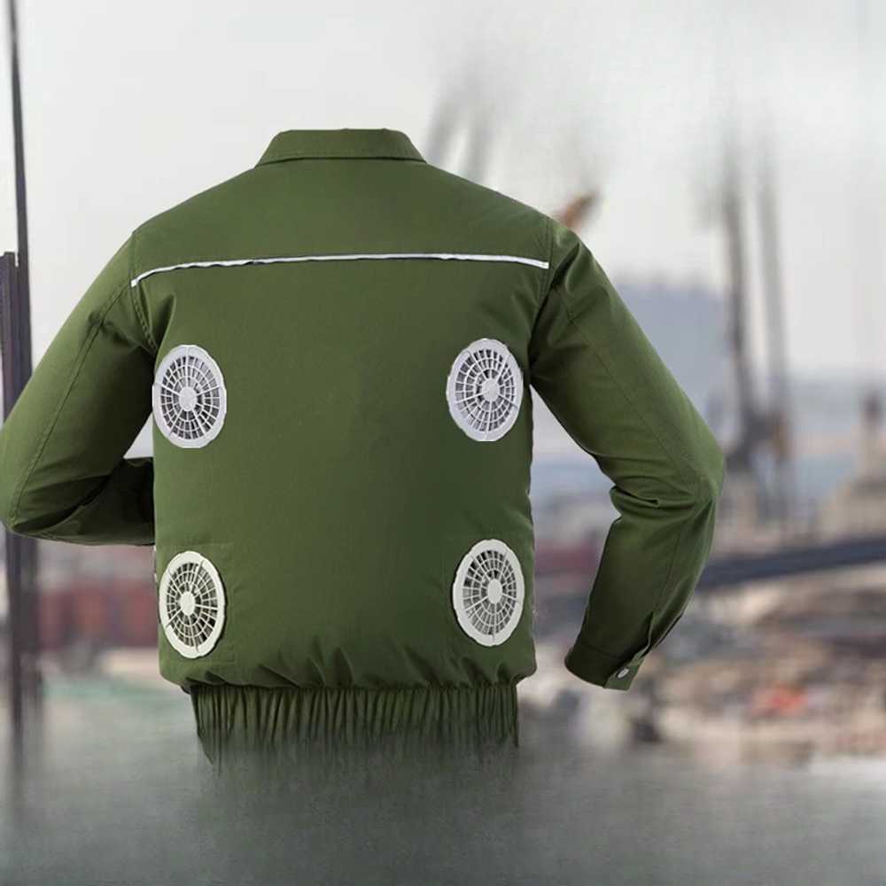 쿨링 선풍기 작업복 팬 내장형 여름 냉감 기능성 의류 팬3 위장1+20000mAh (S-4XL) - 상세 이미지 2