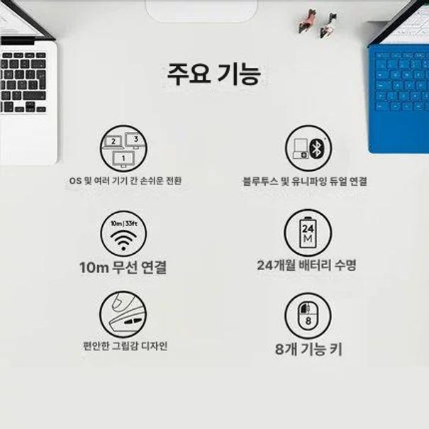 Logitech 로지텍 M720 블루투스 무선 마우스 블랙 M720+배터리 정품 보증 개봉 1년 공식 표준 사양 - 상세 이미지 4